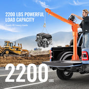 Load image into Gallery viewer, SucceBuy 2200lbs Electric Hoist Truck Crane 360° Swivel Folding Bed Jib Crane with 6000 lbs Electric Winch for Lifting Goods