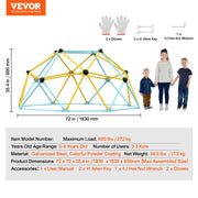 Charger l'image dans la visionneuse de galerie, Amocart Climbing Dome 6/8/10/12FT Geometric Dome Climber Hammock Swing Jungle Gym Climbing Grip Outdoor Backyard Play Equipment