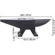 Load image into Gallery viewer, SucceBuy 10-60Kg Steel Single Round Horn Anvil Steel Block Blacksmith Bench Tool Jewelry Making Manual Equipment for Metalsmiths - AMOCART