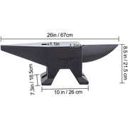 Load image into Gallery viewer, Amocart 10-60Kg Steel Single Round Horn Anvil Steel Block Blacksmith Bench Tool Jewelry Making Manual Equipment for Metalsmiths