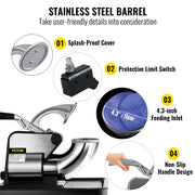 Load image into Gallery viewer, SucceBuy Electric Snow Cone Machine Ice Shaver Crusher Granizing Glass Blender Mixer Chopper Stainless Steel Colder Commercial