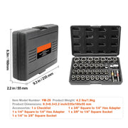 Load image into Gallery viewer, SucceBuy 29PCs Bolt Extractor Set Bolt and Nut Remover Set 6mm to 10mm 13/32" to 3/4" CR-MO Steel Extraction Socket Set