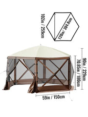 Load image into Gallery viewer, Amocart Pop-up Camping Gazebo Camping Canopy Shelter 6 Sided 12' x 12' / 10' x 10' Sun Shade Tents & Canopies Camping & Hiking