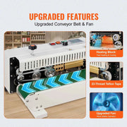 Load image into Gallery viewer, Amocart Horizontal Bag Band Sealing Machine Continuous Band Sealer Machine Carbon Steel for 0.02-0.8 mm Plastic Bags Films