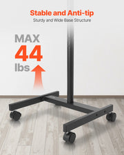 Load image into Gallery viewer, SucceBuy Rolling TV Stand Mobile TV Cart Suit for Various Sizes TV Portable TV Stand with Wheels for Living Room Bedroom Office - AMOCART