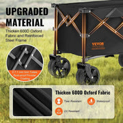 Load image into Gallery viewer, Amocart Collapsible Folding Wagon Beach Wagon Cart with All-Terrain Wheels Drink Holders Sports Wagon for Camping Shopping