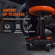 Bild in Galerie-Viewer laden, Amocart Mechanic Stool 250 LBS Rolling Pneumatic Creeper Garage/Shop Seat Padded Rolling Workshop Stool for Garage Auto Repair