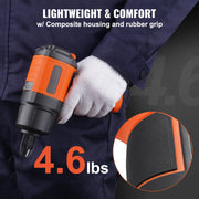 Load image into Gallery viewer, SucceBuy Lightweight 4.6 lb Design Pneumatic Impact Gun with 11-PCS 1/2-Inch Drive CR-V Steel Impact Socket Set & Carrying Case - AMOCART