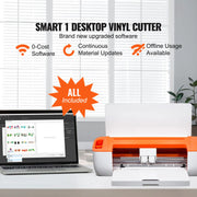 Bild in Galerie-Viewer laden, SucceBuy Vinyl Cutter Machine Computer Windows Software 3 Blades Pen Holder 14Inch 375MM Max Paper Feed Printer Cutting Plotter