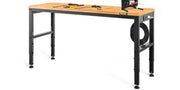 Load image into Gallery viewer, Amocart 2000 lbs Adjustable Garage Workbench 48/61" L x 20" W Work Table with 28.3"-38.1" Height & Hardwood Top for Office Home