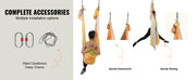 Bild in Galerie-Viewer laden, Amocart 5.5 Yards Aerial Yoga Hammock & Swing Nylon Fabric Full Rigging Hardware for Antigravity Yoga Fitness Bodybuilding