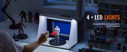 Load image into Gallery viewer, SucceBuy Airbrush Spray Booth Portable Hobby Airbrush Paint Spray Booth Kit with 4 LED Light Powerful Dual Exhaust Fans