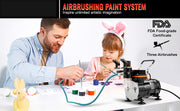 Load image into Gallery viewer, SucceBuy Professional Dual-Action Airbrush 120W Electric Spray Gun Air Brush Painting Set Art Nail Tattoo Makeup Model Sprayer
