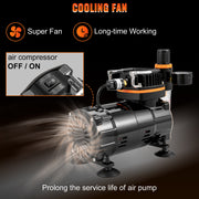 Load image into Gallery viewer, SucceBuy Professional Dual-Action Airbrush Kit 120W Electric Spray Gun Air Brush Painting Art Nail Tattoo Makeup Model Sprayer