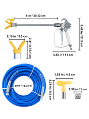 Charger l'image dans la visionneuse de galerie, Amocart Airless Paint Spray Hose Kit 50ft 3600 psi High Pressure Fiber Tube 8 inch Rod Pole Including 517 Tip and Tip Guard