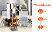 Load image into Gallery viewer, Amocart Alcohol Still 3 5 8Gal Stainless Steel Water Alcohol Distiller with Copper Coil Home Brewing Refining Fermentation Kit
