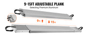 Bild in Galerie-Viewer laden, Amocart Telescoping Aluminum Work Plank 9-15 Feet 500lbs Capacity 12.5in Width Aluminum Scaffold Plank Extension Staging Plank