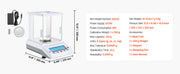 Load image into Gallery viewer, Amocart Analytical Balance High Precision Electronic Digital Analytical Balance with Glass Draft Shield for Laboratory Jewelry