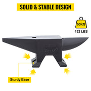 Bild in Galerie-Viewer laden, Amocart 10-60Kg Steel Single Round Horn Anvil Steel Block Blacksmith Bench Tool Jewelry Making Manual Equipment for Metalsmiths