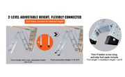 Load image into Gallery viewer, Amocart Attic Ladder Foldable 350pound 22.5" x 63" Multi-Purpose Aluminium Extension Light Fits 9.5'-12' Ceiling Heights