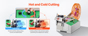 Bild in Galerie-Viewer laden, SucceBuy Automatic Webbing Cutting Machine Hot Cold Ribbon Cutting Machine with Adjustable Temperature LCD Display for Shoelaces