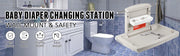 Charger l'image dans la visionneuse de galerie, Amocart Baby Changing Station Commercial Wall Mount Baby Diaper Changing Table Fold Down Vertical Restroom Baby Changing Table