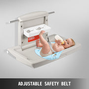 Charger l'image dans la visionneuse de galerie, Amocart Baby Changing Station Commercial Wall Mount Baby Diaper Changing Table Fold Down Vertical Restroom Baby Changing Table