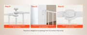 Charger l'image dans la visionneuse de galerie, SucceBuy Barrière Bébé 28/30/36 Pouces de Haut, Barrière pour Chien Facile à Franchir, Sécurité Enfant Animal, Kit de Fixation par Pression, Coupelles Murales, pour Portes