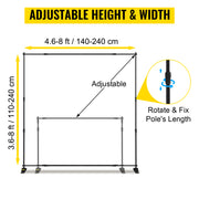 Load image into Gallery viewer, SucceBuy 3x2.4M Backdrop Background Stand Adjustable Telescopic Backdrop Banner Stand for Photocall Video Wedding Event Party
