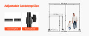 Bild in Galerie-Viewer laden, Amocart Backdrop Stand Adjustable Photo Backdrop Kit Heavy Duty Projector Screen Stand for Wedding Photo Video Studio Party