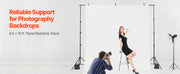 Bild in Galerie-Viewer laden, Amocart Backdrop Stand Adjustable Photo Backdrop Kit Heavy Duty Projector Screen Stand for Wedding Photo Video Studio Party