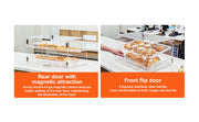Bild in Galerie-Viewer laden, Amocart 2 Tray Clear Pastry Display Case Acrylic Commercial Countertop Bakery Display Case with Front and Rear Door for Bread