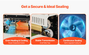 Load image into Gallery viewer, SucceBuy Horizontal Bag Band Sealing Machine Continuous Band Sealer Machine Carbon Steel for 0.02-0.8 mm Plastic Bags Films