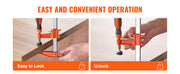 Charger l'image dans la visionneuse de galerie, Amocart Bar Clamps for Woodworking F Clamp 2-Pack 36" Clamp/Spreader 600 lbs Load 2-Pack 50" Parallel Clamp Set 1100 lbs Load