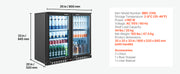 Bild in Galerie-Viewer laden, Amocart 7.4/11.4 Cu. Ft Back Bar Cooler with LED Lighting Adjustable Shelves Low-E Glass Display Cooler for Beer Wine Drink