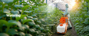Load image into Gallery viewer, SucceBuy Battery Powered 15 Gal Garden Weed Sprayer with Wheeled Cart 126FT Hose with Reel 8 Nozzles 2 Wands with Lock for Crop