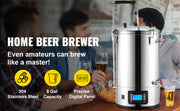 Load image into Gallery viewer, Amocart 35L110/220V 304Stainless Steel All-in-One Home Beer Brewer Electric Brewing System with Pump Brewing Beer Equipment Kit