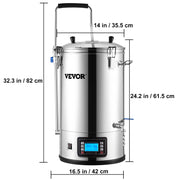 Load image into Gallery viewer, Amocart 35L110/220V 304Stainless Steel All-in-One Home Beer Brewer Electric Brewing System with Pump Brewing Beer Equipment Kit