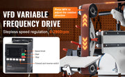 Load image into Gallery viewer, SucceBuy Belt Grinder Sander Variable Speed Belt Polisher with VFD 1500W Knife Sharpener Grinding Moulds & 3PCS Sanding Belts