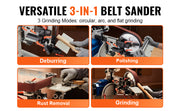 Load image into Gallery viewer, SucceBuy Belt Grinder Sander Variable Speed Belt Polisher with VFD 1500W Knife Sharpener Grinding Moulds & 3PCS Sanding Belts