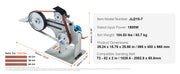 Load image into Gallery viewer, SucceBuy Belt Grinder Sander Variable Speed Belt Polisher with VFD 1500W Knife Sharpener Grinding Moulds & 3PCS Sanding Belts
