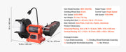 Load image into Gallery viewer, Amocart 8" Bench Grinder & 2" x 28" Belt Sander Combo 350W Professional Sanding Machine with LED Work Light for Metalworking