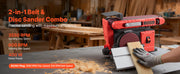Load image into Gallery viewer, Amocart 5/6" Disc Sander 1x30/4x 36 in Belt Sander 250/400W with Adjustable Worktable & Dust Collection Port for Woodworking