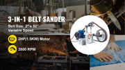 Load image into Gallery viewer, SucceBuy 1.5KW Belt Grinder Machine 2 x 82in Variable/Constant Speed 3 Mode Electric Belt Sander for Tool Polishing Knife Making