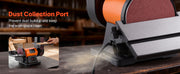 Charger l'image dans la visionneuse de galerie, Amocart 6in Disc Sander & 2in x 42in Belt Sander 420W Bench Belt Disc Sanders Combo for DIY Woodworking Furniture Refinishing