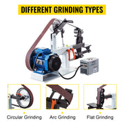 Load image into Gallery viewer, SucceBuy 1.5KW Belt Grinder Machine 2 x 82in Variable/Constant Speed 3 Mode Electric Belt Sander for Tool Polishing Knife Making