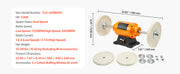 Charger l'image dans la visionneuse de galerie, Amocart 1/2HP Bench Buffer Polisher 8inch 1725RPM/3450RPM Dual Speed with 2PCS Cotton Wheels Cast Iron Base for Metal Jewelry