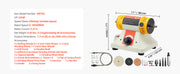 Load image into Gallery viewer, Amocart Bench Buffer Polisher 1/2HP 0 to 8000RPM with 4"Cloth Wheel 3"Grinding Wheel 3"Fiber Wheel for Metal Jewelry Plastic