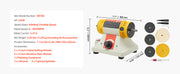 Load image into Gallery viewer, Amocart Bench Buffer Polisher 1/2HP 0 to 8000RPM with 2PCS4" Cotton Wheel 3PCS 3" Abrasive Fiber Wheels Compound for Metal Wood