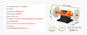Load image into Gallery viewer, Amocart 1/2HP Bench Buffer Polisher 6-inch 3450RPM Single Speed with 2PCS Cloth Wheels Cast Iron Base for Metal Wood Polishing